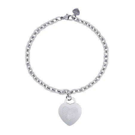 Pulsera Emotion Corazón Acero Baño Rodio EMACBRCUB4