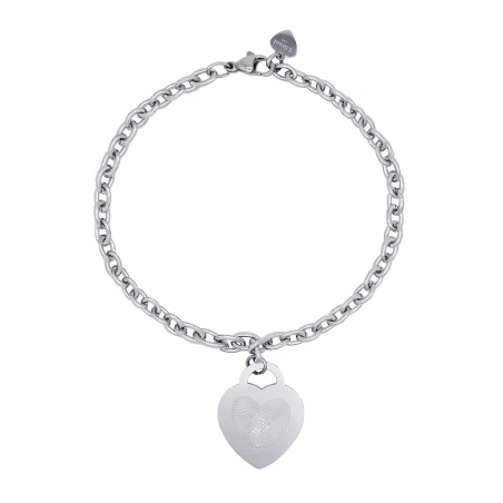Pulsera Emotion Corazón Acero Baño Rodio EMACBRCUB4