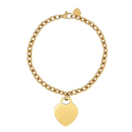 Pulsera Emotion Corazón Acero Baño Oro EMACBRCUGN4