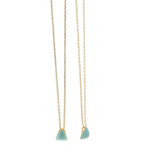 Gargantilla Salvatore Triángulo Plata Baño Oro y Esmalte...