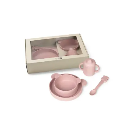 Vajilla TOUS Baby 4 Piezas Silicona Rosa ZOE-2001-00047