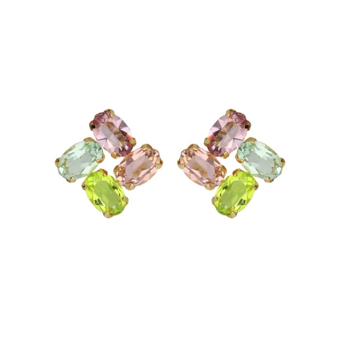 Pendientes Victoria Cruz Amalfi Plata Baño Oro...