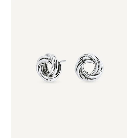 Pendientes Vidal&Vidal Círculos Entrelazados Baño Rodio Q3968