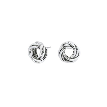 Pendientes Vidal&Vidal Círculos Entrelazados Baño Rodio Q3968