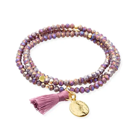 Pulsera Marina García Zen Boreal y Virgen Milagrosa Plata Baño Oro 91165U25