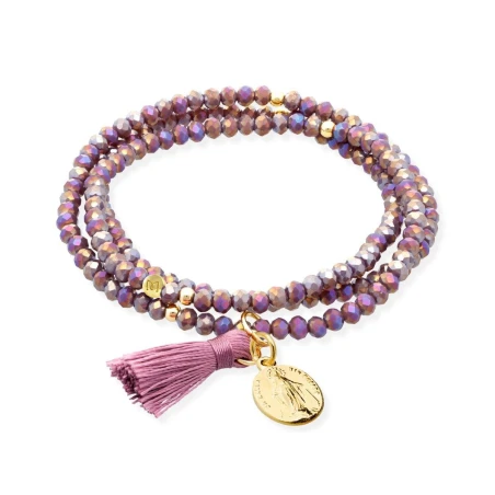 Pulsera Marina García Zen Boreal y Virgen Milagrosa Plata Baño Oro 91165U25