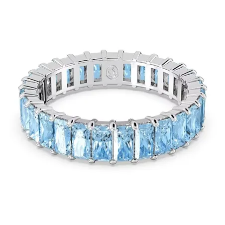 Anillo Swarovski Matrix Baño Rodio y Cristales Azules 5662104