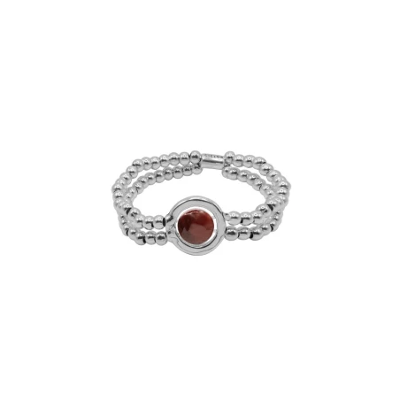 Pulsera Ciclón Leda Baño Plata y Cristal Murano Marrón 255102-02-0