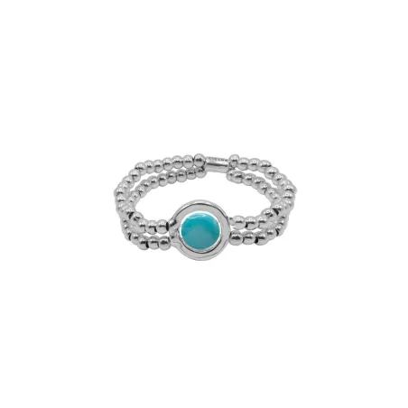 Pulsera Ciclón Leda Baño Plata y Cristal Murano Turquesa 255102-51-0