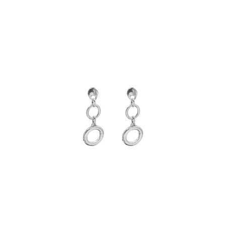 Pendientes Ciclón Calista Círculos Baño Plata 255603