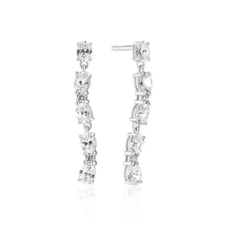 Pendientes Sif Jakobs Ellera Plata Baño Rodio y Circonitas Blancas 18324