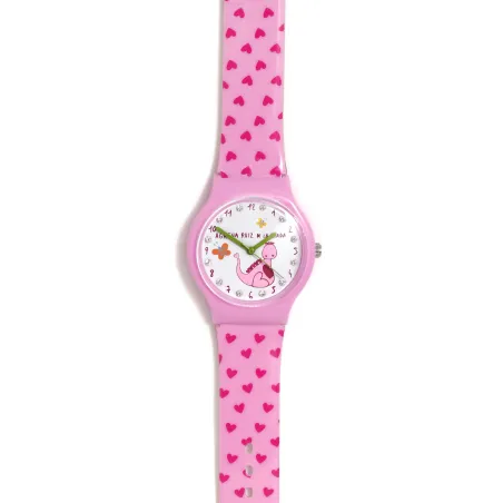 Reloj Agatha Ruiz de la Prada Flip Corazones y Dino Fucsia AGR384
