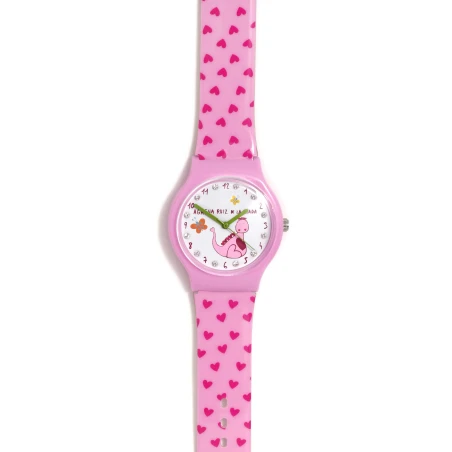 Reloj Agatha Ruiz de la Prada Flip Corazones y Dino Fucsia AGR384
