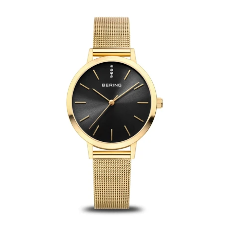 Reloj Bering Classic Dorado y Negro Analógico Mujer 13434-332