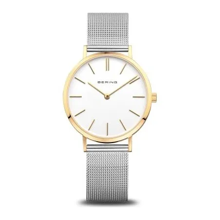 Reloj Bering Classic Plateado y Dorado Analógico Mujer 14134-010