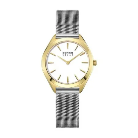 Reloj Bering Solar Plateado y Dorado Analógico Mujer 17331-010