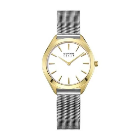 Reloj Bering Solar Plateado y Dorado Analógico Mujer 17331-010
