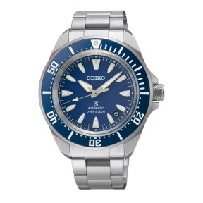 Reloj Seiko Prospex Samurai Diver Plateado y Azul...
