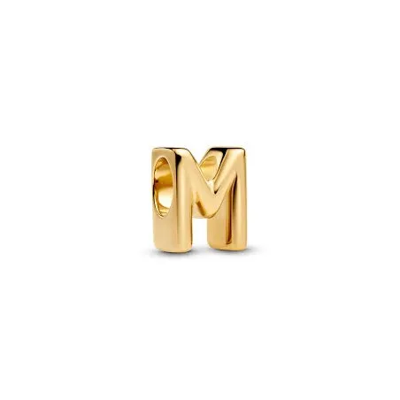 Charm Pandora Alfabeto Letra M Baño Oro 763959C00