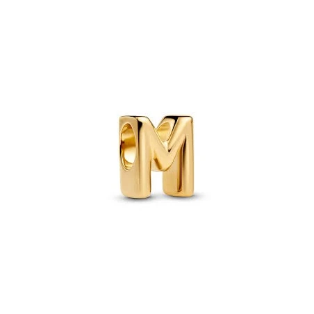 Charm Pandora Alfabeto Letra M Baño Oro 763959C00