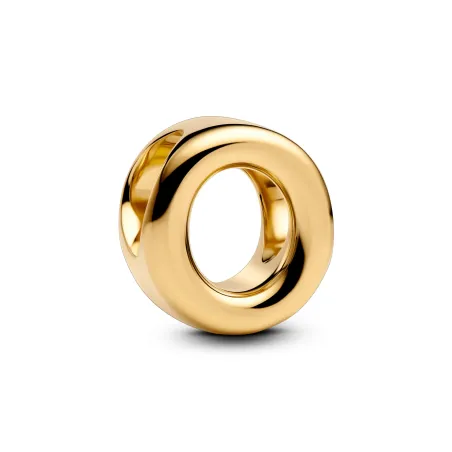 Charm Charm Pandora Alfabeto Letra O Baño Oro 763961C00