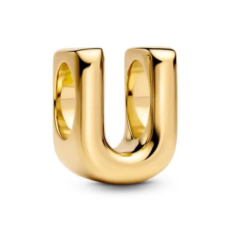 Charm Charm Pandora Alfabeto Letra U Baño Oro 763967C00
