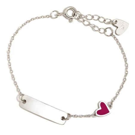 Pulsera Agatha Ruiz de la Prada Corazón Fucsia y Chapa New Super Agatha 380SUP1