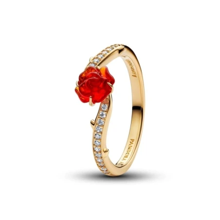 Anillo Pandora Rosa Encantada de la Bella y la Bestia Disney 163984C01
