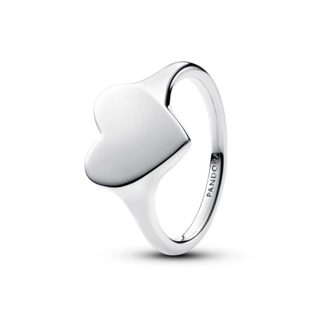 Anillo Pandora Grabable Corazón Plata 193988C00