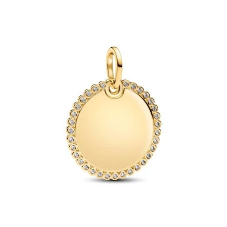 Colgante Pandora Etiqueta Grabable Redonda Brillante 364007C01