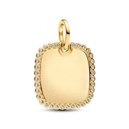Colgante Pandora Etiqueta Grabable Cuadrada Brillante 364009C01