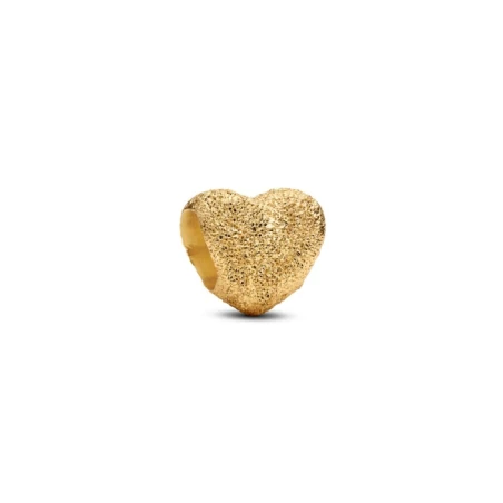 Charm Pandora Mini Corazón Textura Baño Oro 764000C00