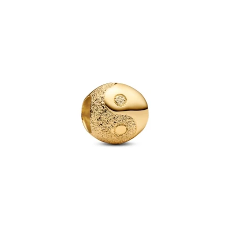 Charm Pandora Mini Yin y Yang Textura Baño Oro 764045C00