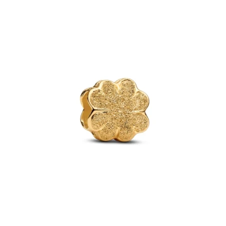 Charm Pandora Mini Trébol Textura Baño Oro 764047C00