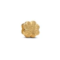 Charm Pandora Mini Trébol Textura Baño Oro 764047C00