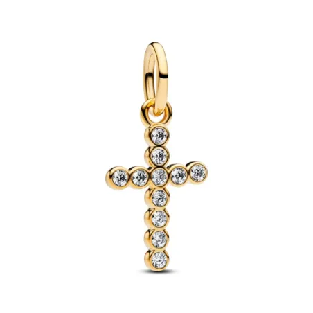 Charm Colgante Pandora Cruz Baño Oro 764063C01