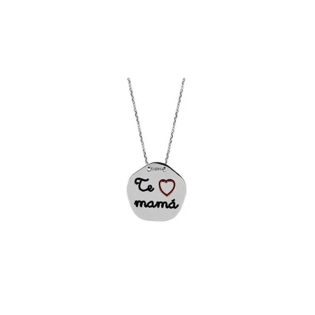 Collar señora con chapa redonda y cadena. Te quiero mamá