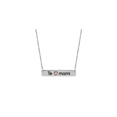 Collar señora con chapa mediana y cadena. Te quiero mami