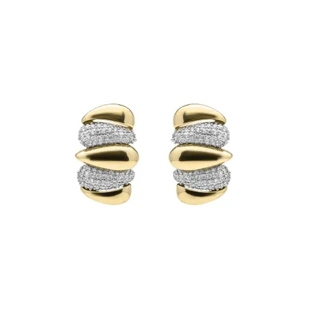 Pendientes Lux by Lux Catmi Plata Baño Oro y Circonitas Blancas SGEU3040000