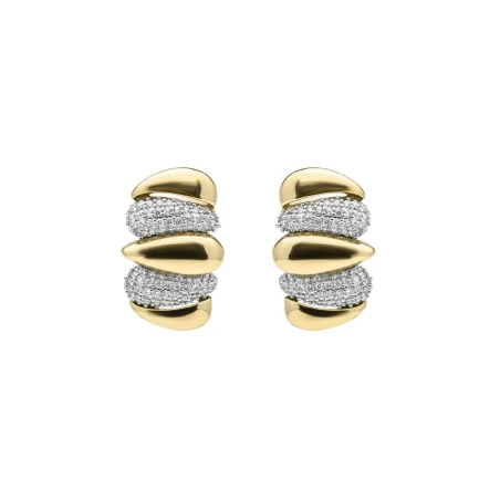 Pendientes Lux by Lux Catmi Plata Baño Oro y Circonitas Blancas SGEU3040000