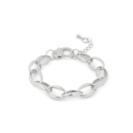 Pulsera Lux by Lux Hande Eslabones Plata baño Rodio SSBZ05400