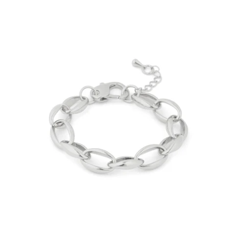 Pulsera Lux by Lux Hande Eslabones Plata baño Rodio SSBZ05400