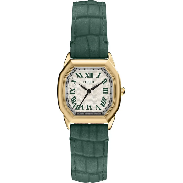 Reloj Fossil Harlow Verde y Dorado Analógico...