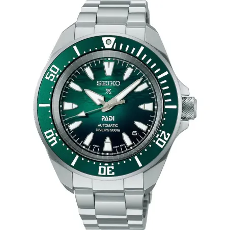 Reloj Seiko Prospex Diver's Automático Samurai Plateado y Verde Hombre SRPL53K1