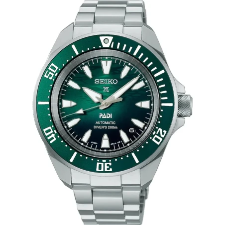 Reloj Seiko Prospex Diver's Automático Samurai Plateado y Verde Hombre SRPL53K1