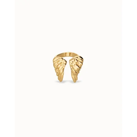 Anillo UNOde50 Alas Baño Oro ANI0857ORO000