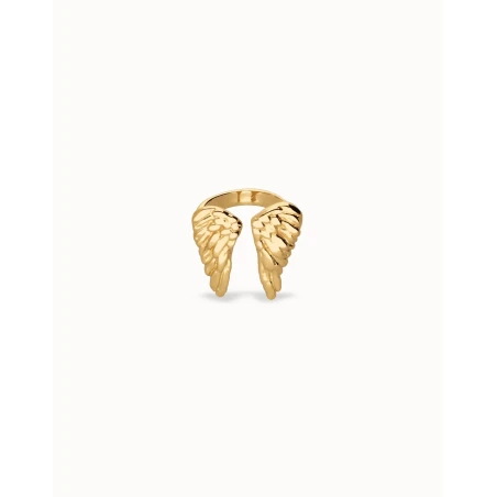 Anillo UNOde50 Alas Baño Oro ANI0857ORO000