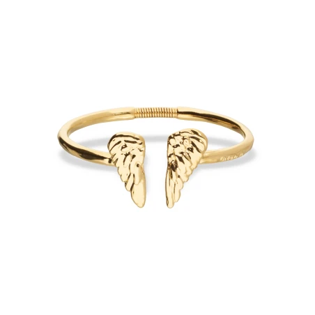 Pulsera Rígida UNOde50 Alas Baño Oro PUL2602ORO0000M