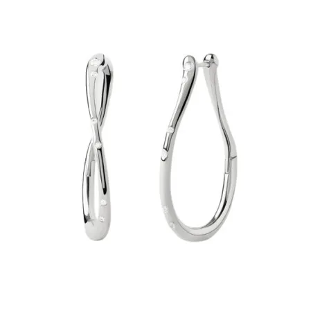 Pendientes PdPaola Aros Air Baño Rodio AR02-F50-U