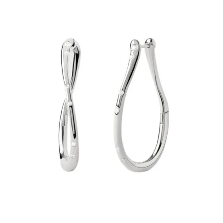 Pendientes PdPaola Aros Air Baño Rodio AR02-F50-U